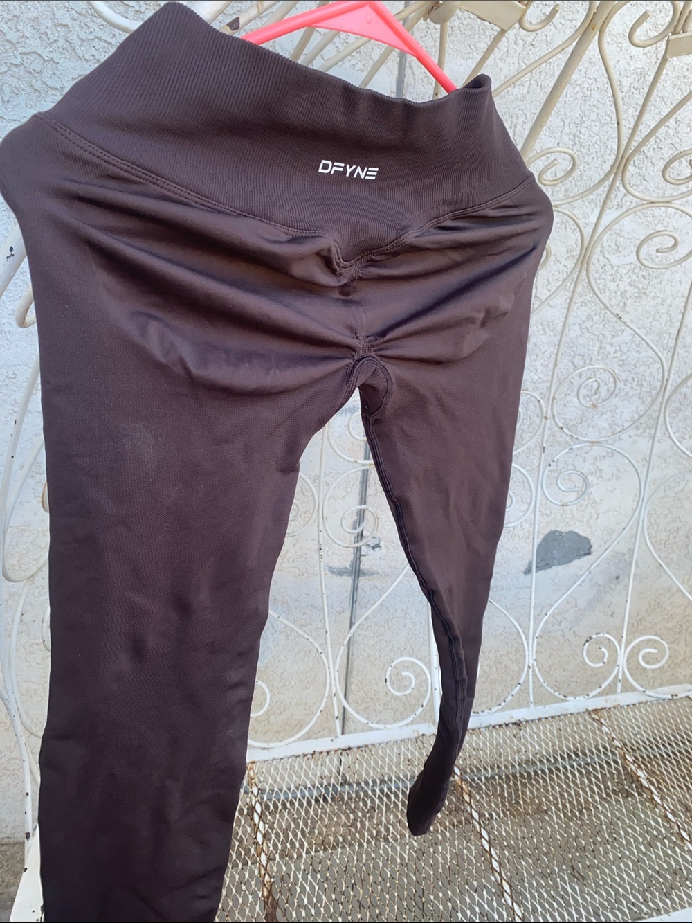 DFYNE  Brown Stretch Leggings